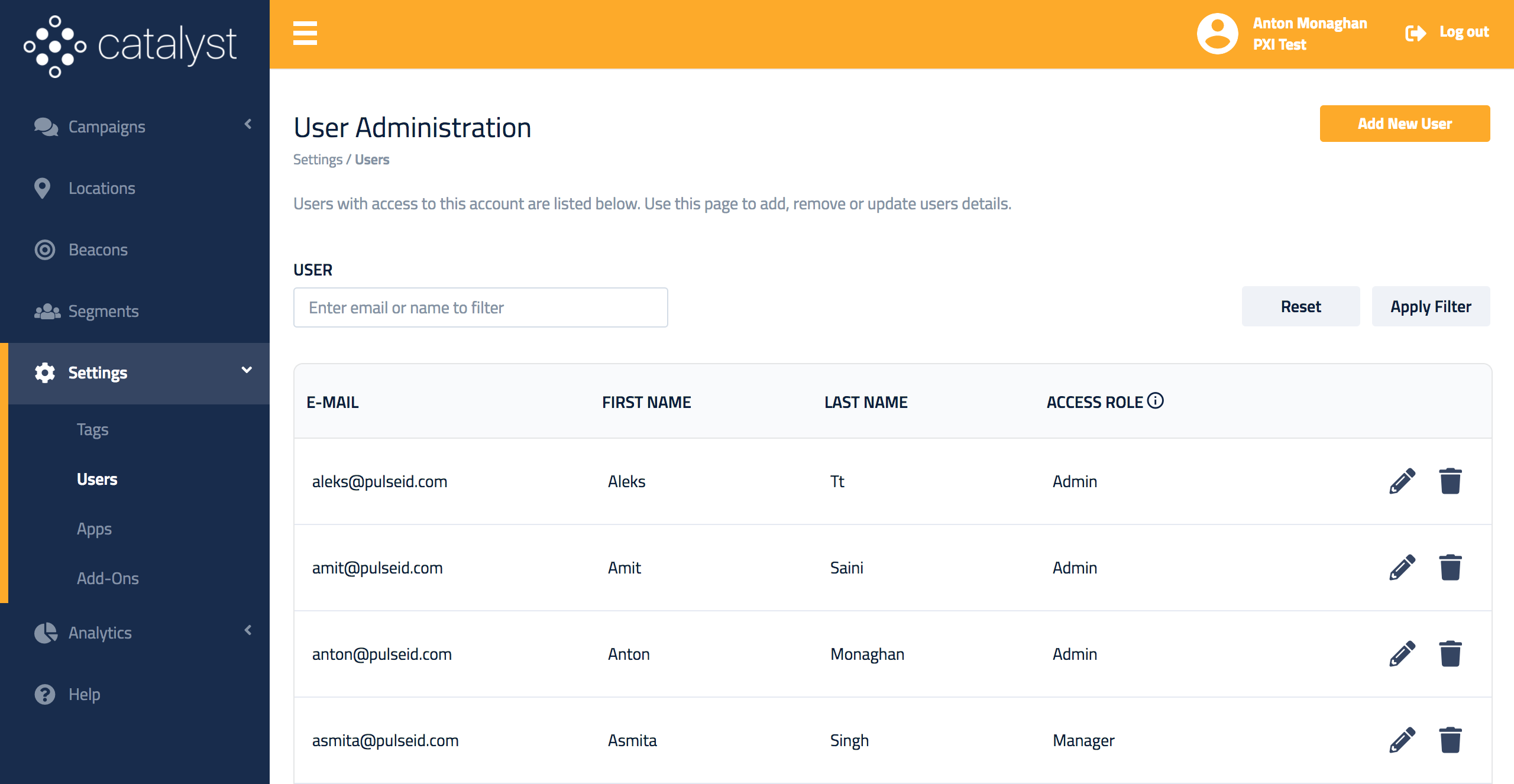 Manage Users