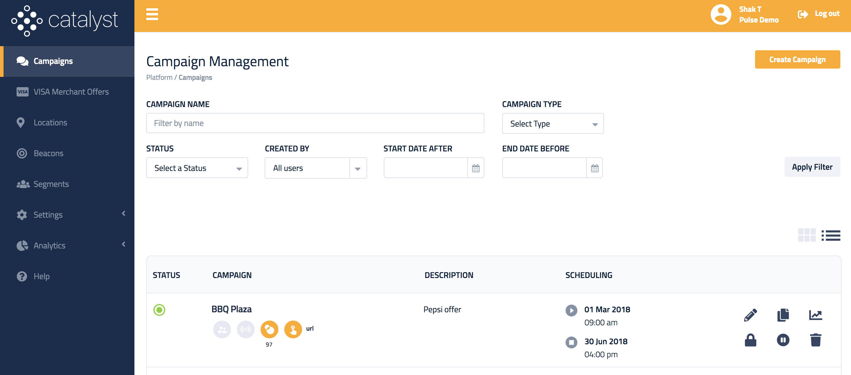 Manage Campaigns