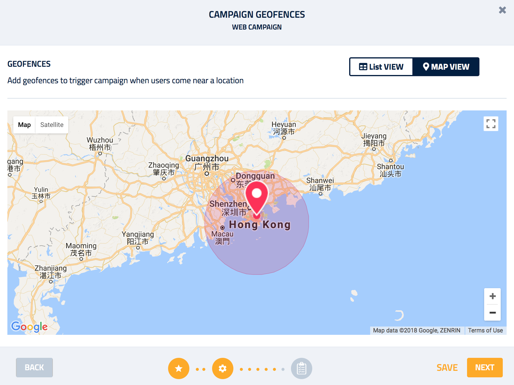 Campaign Geofence Map